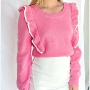 Day + Moon Ruffle Sweater M